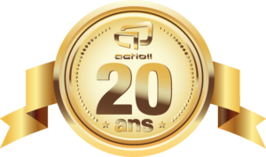 Gold medal with the number 20 and the Actioil logo; for the 20th anniversary of Actioil. 20 years of fuel efficiency